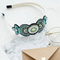 Hair Accessories Embroidery Kit Decoration Mint arabesque