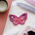 Brooch Embroidery Kit Decoration Purple