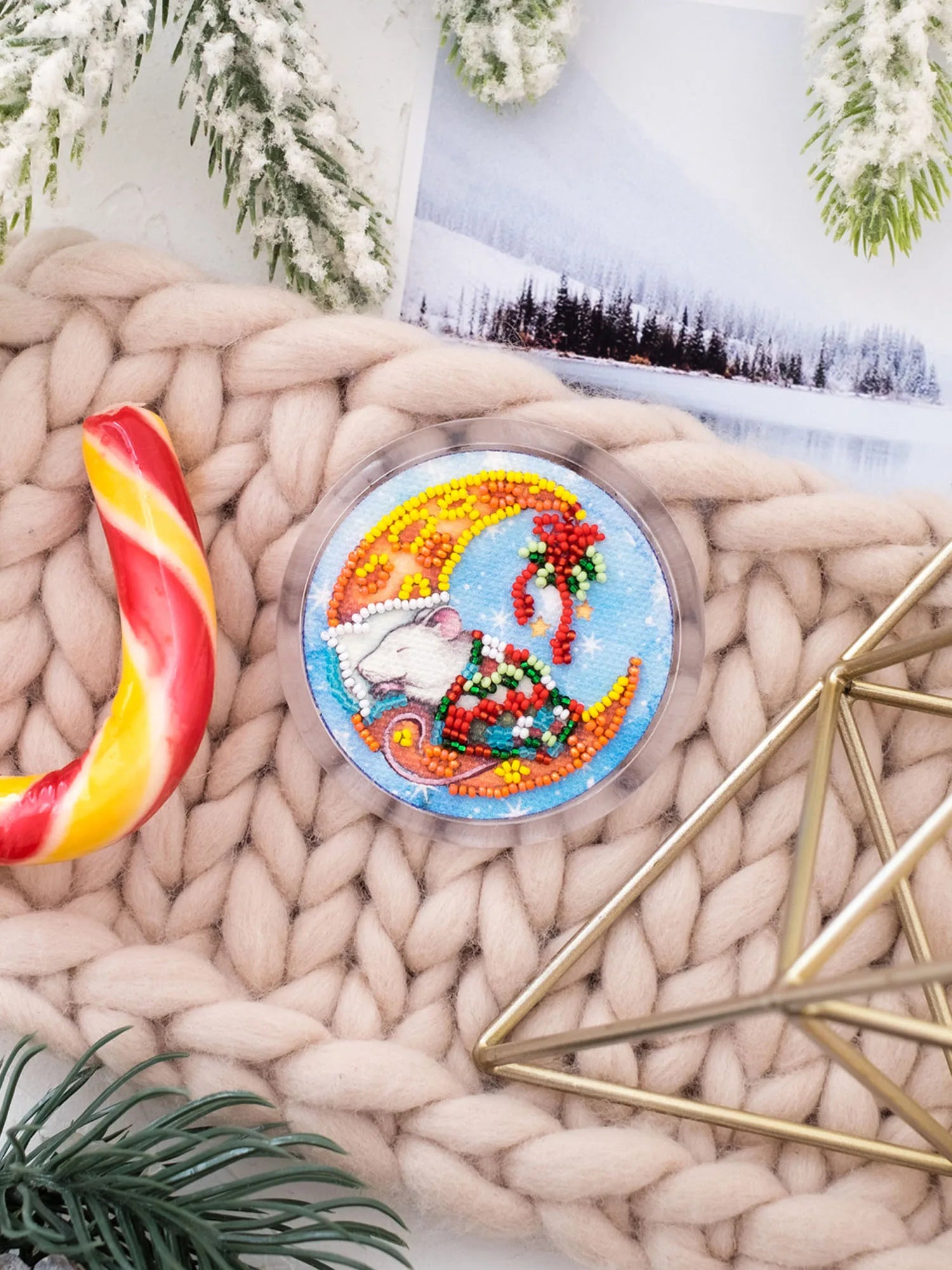 Magnets Bead Embroidery Kit Magnets Bead embroidery kit Dreaming of cheese