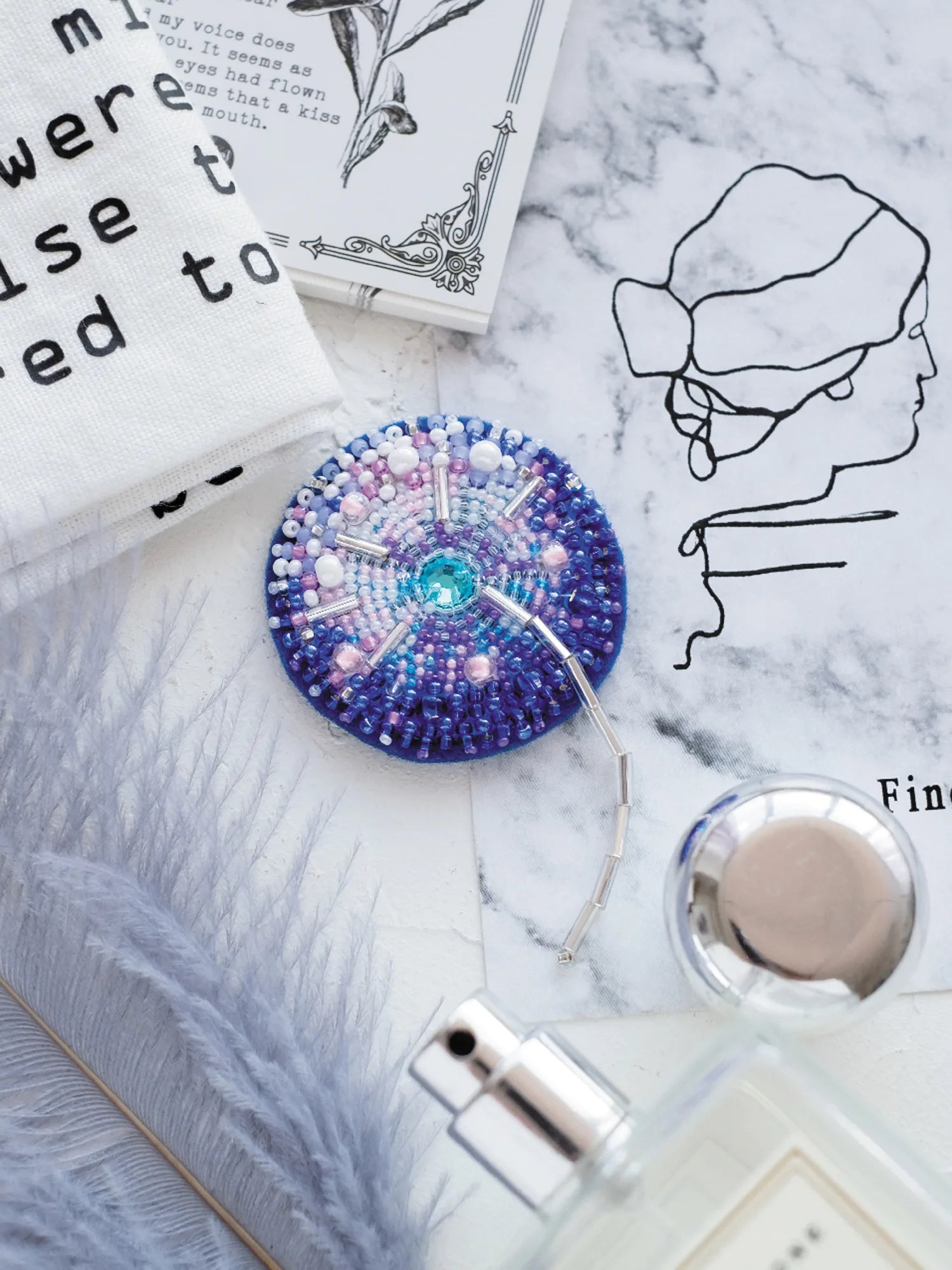 Brooch Embroidery Kit Decoration Dandelion