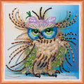Bead Embroidery Kit Mini Bead embroidery kit Owl and bow