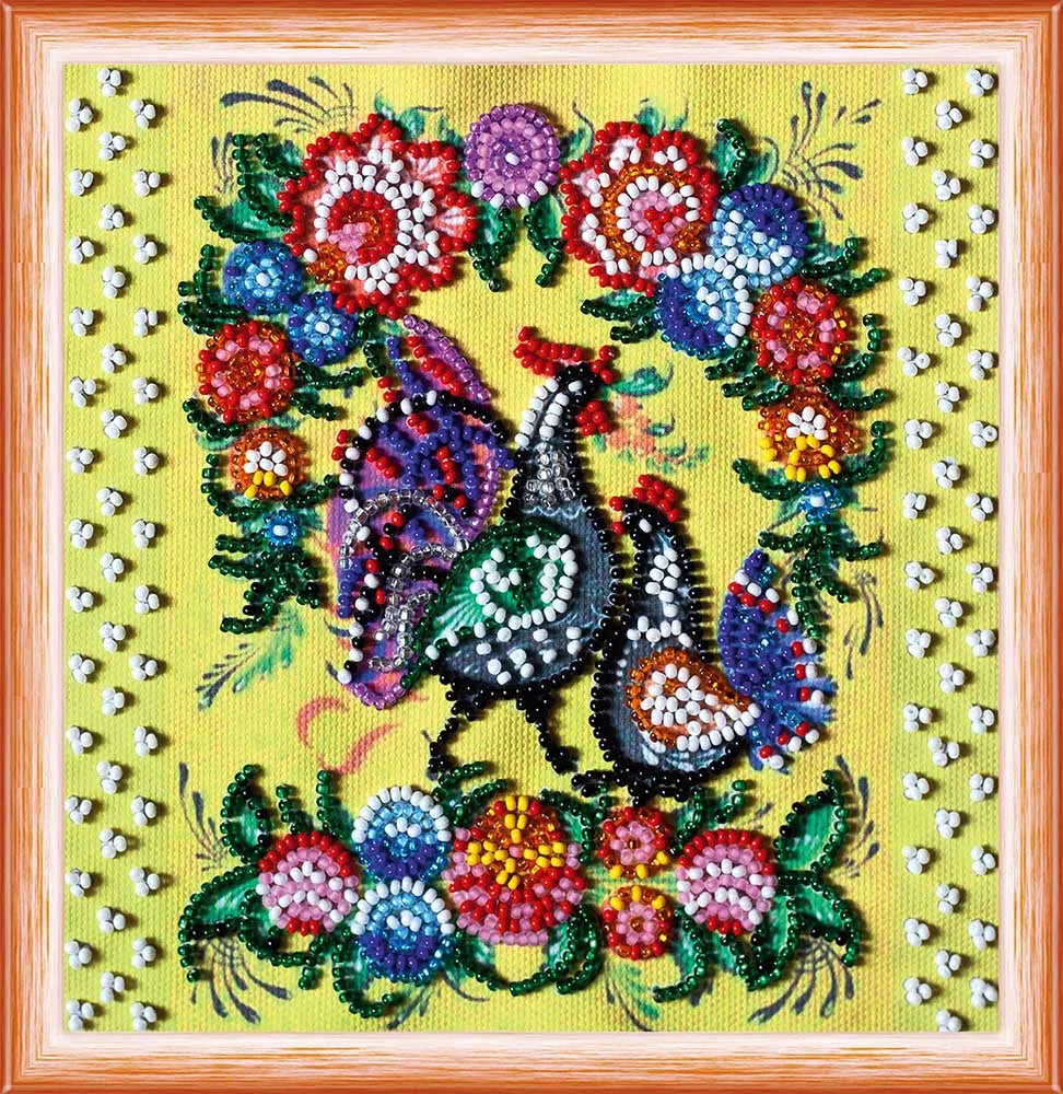 Bead Embroidery Kit Mini Bead embroidery kit Gorodets painting