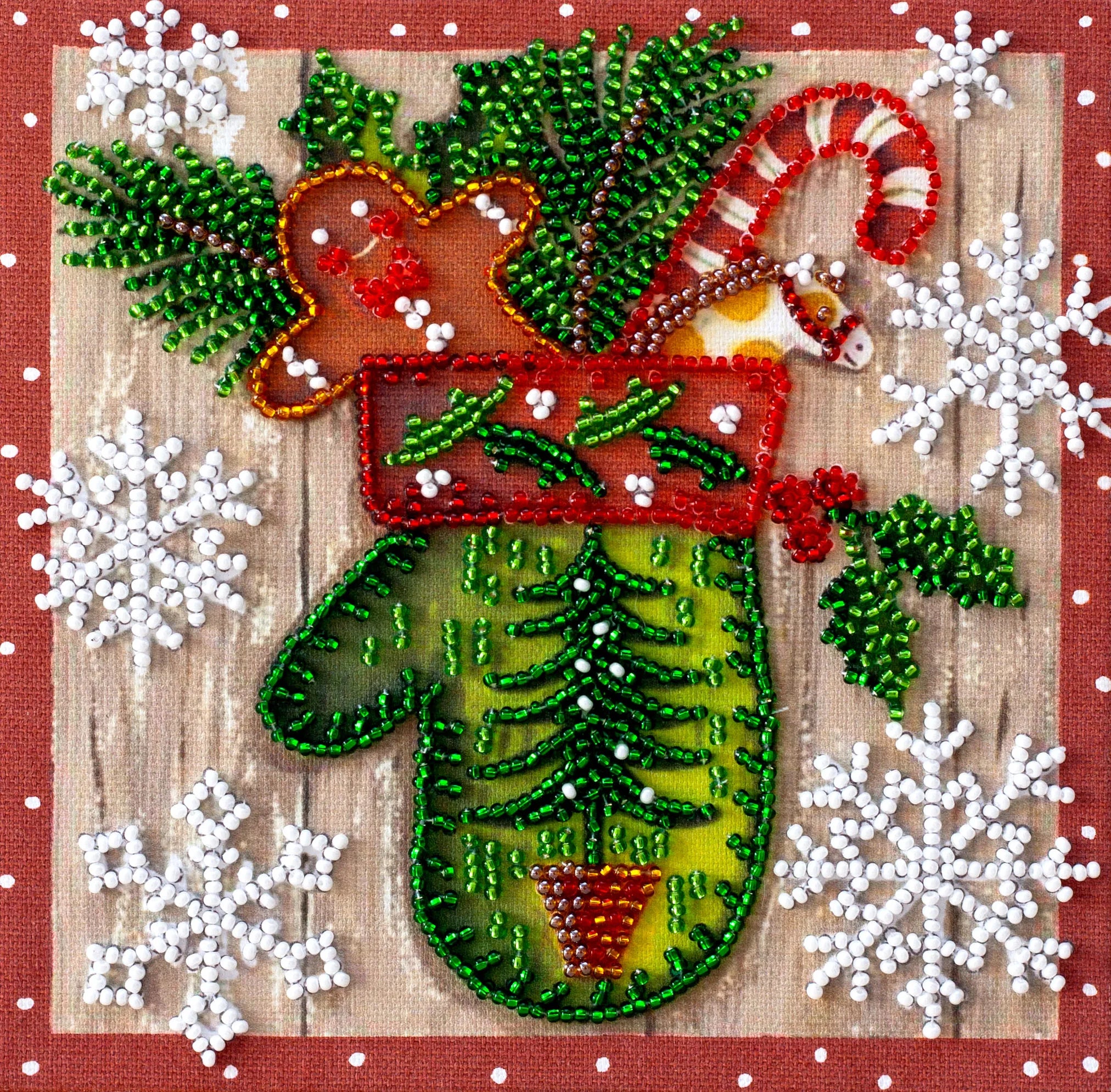 Bead Embroidery Kit Mini Bead embroidery kit Children's holiday