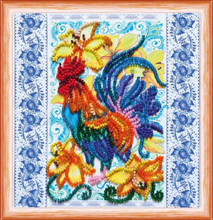 Bead Embroidery Kit Mini Bead embroidery kit Call of the cockerel
