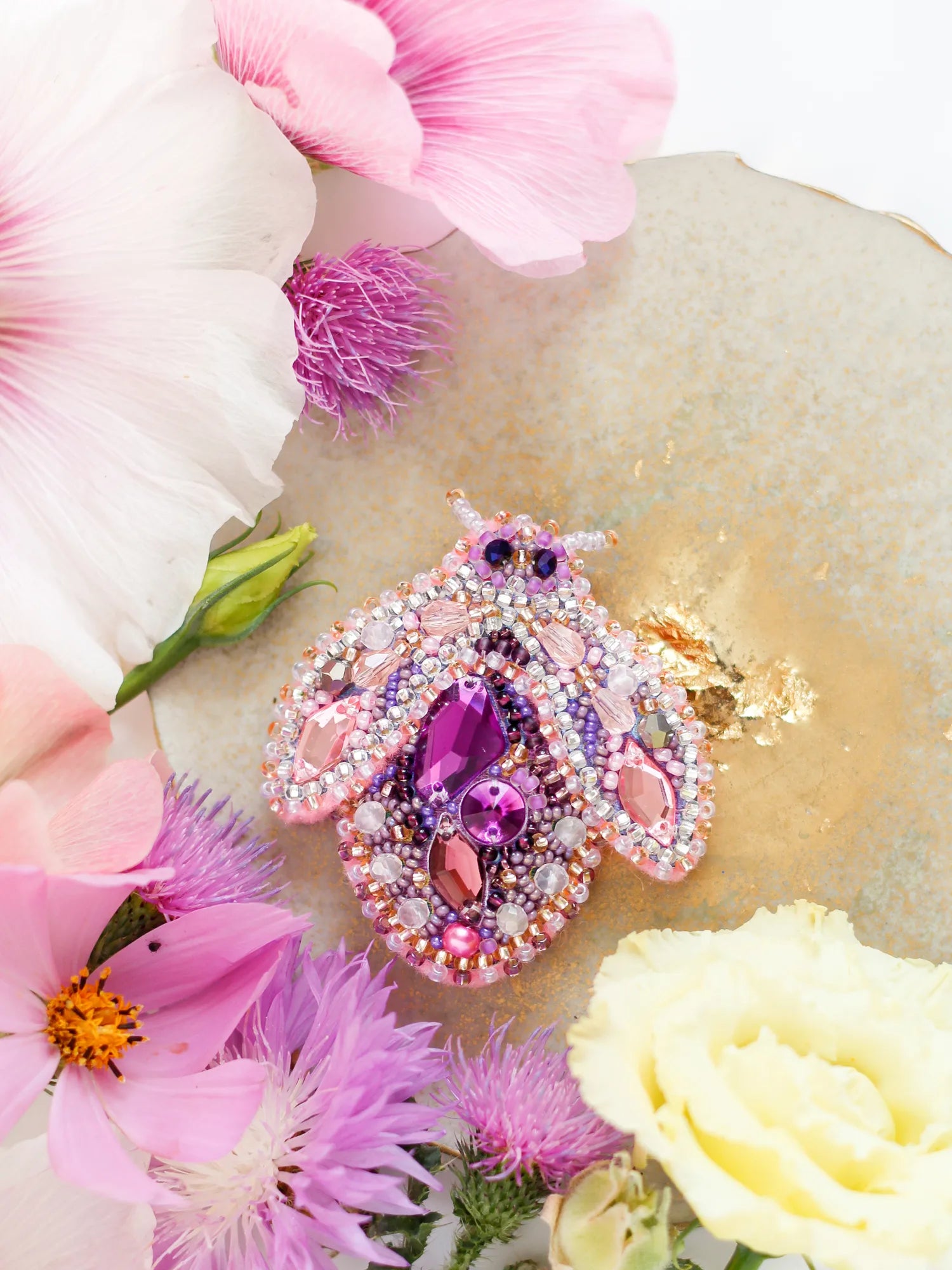 Brooch Embroidery Kit Decoration Ametrine wings