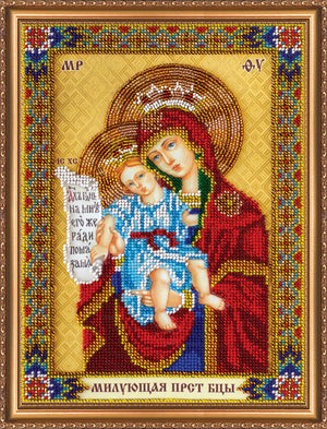 Bead Embroidery Kit Main Bead Embroidery Kit Icon of the Mother of God «Merciful»