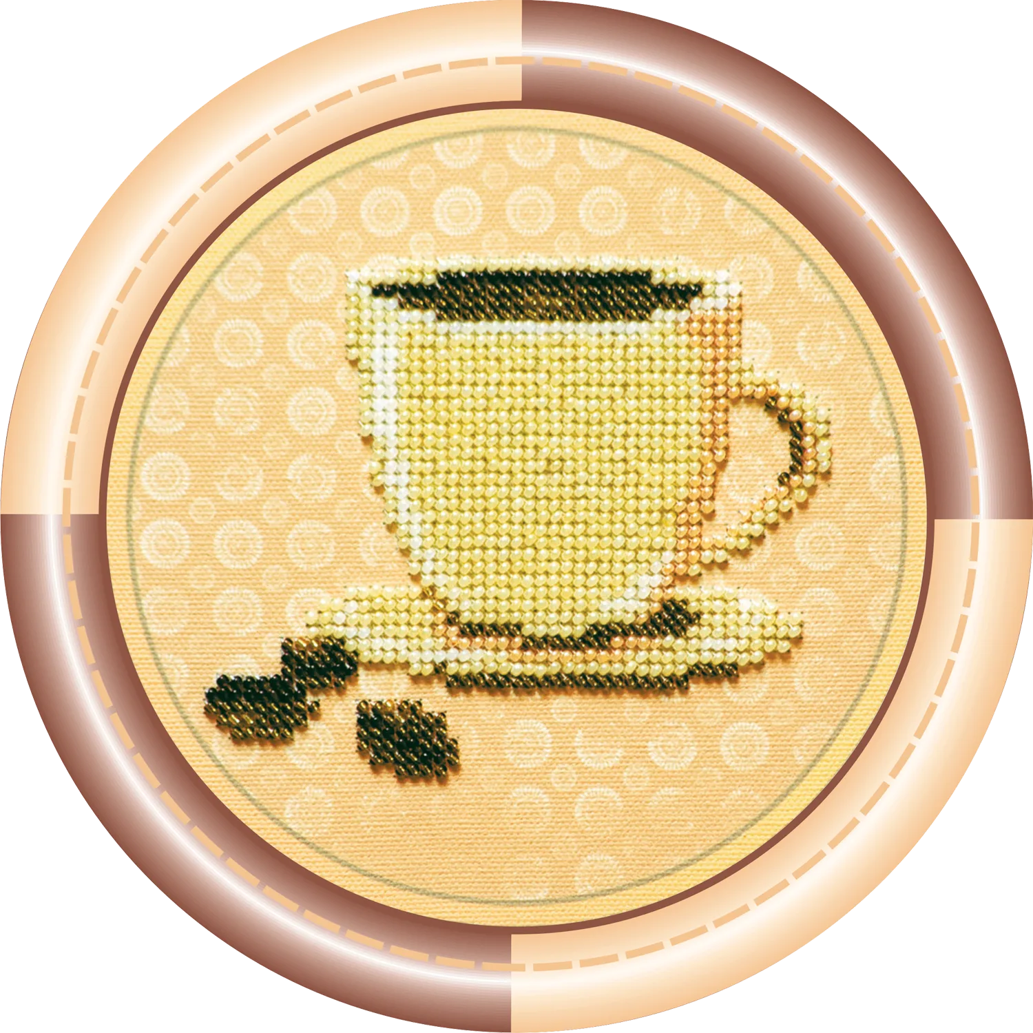 Bead Embroidery Kit Mini Bead embroidery kit Coffee