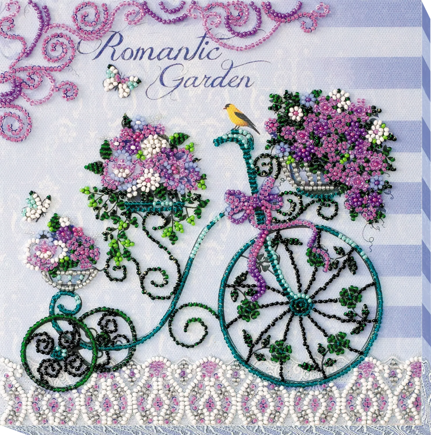 Bead Embroidery Kit Mid-sized bead embroidery kit Romantic garden