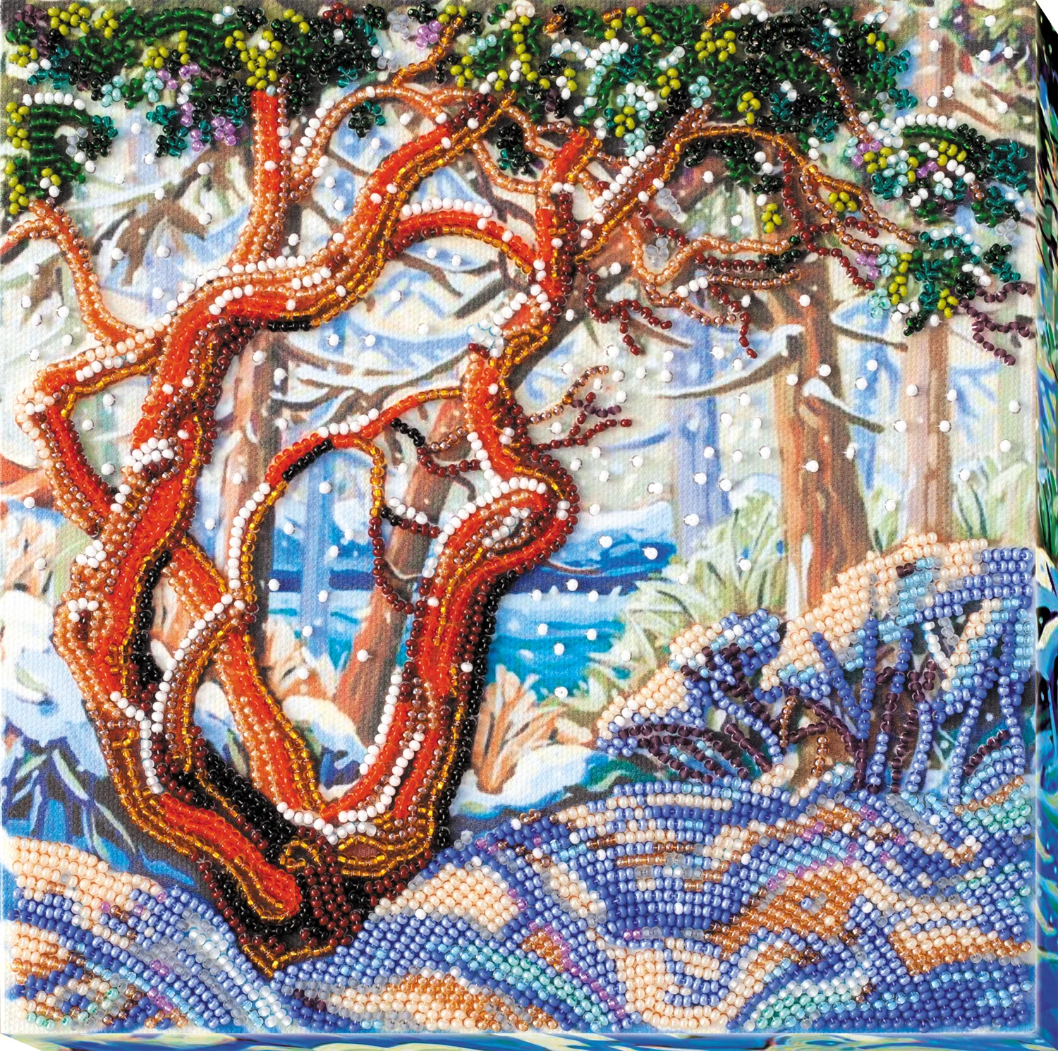 Bead Embroidery Kit Mid-sized bead embroidery kit First snow