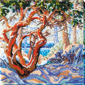 Bead Embroidery Kit Mid-sized bead embroidery kit First snow