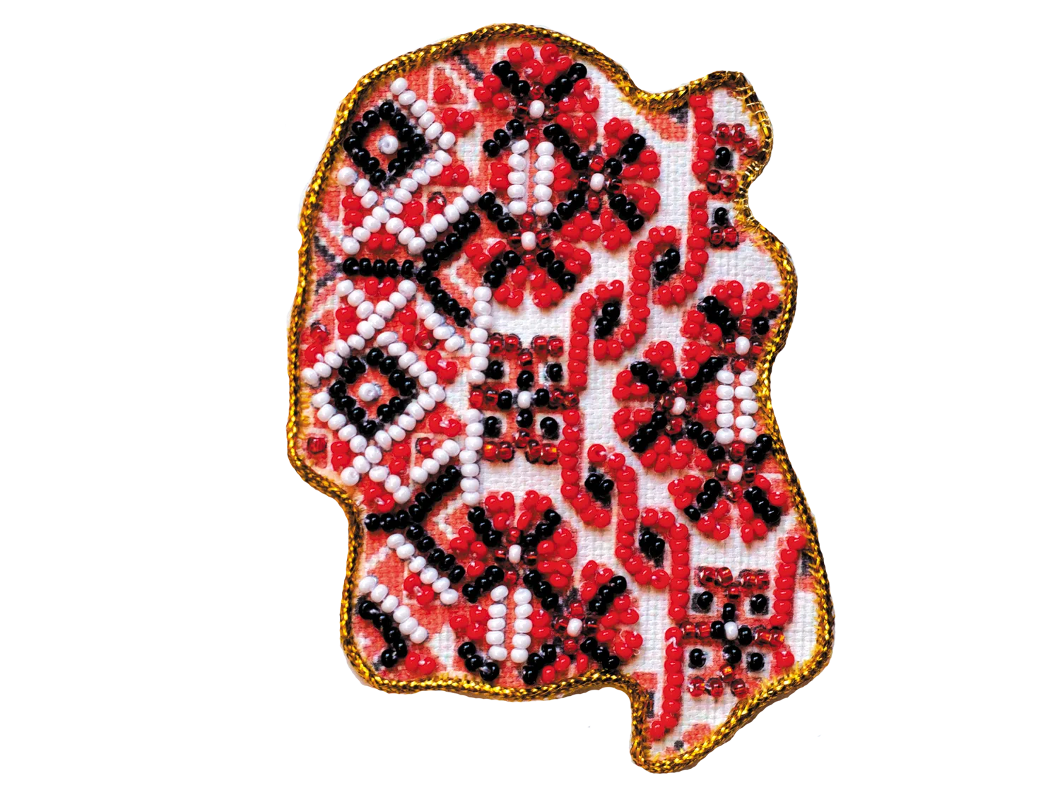 Magnets Bead Embroidery Kit Kits for embroidery with beads magnets "Map of Ukraine" Zhytomyr region
