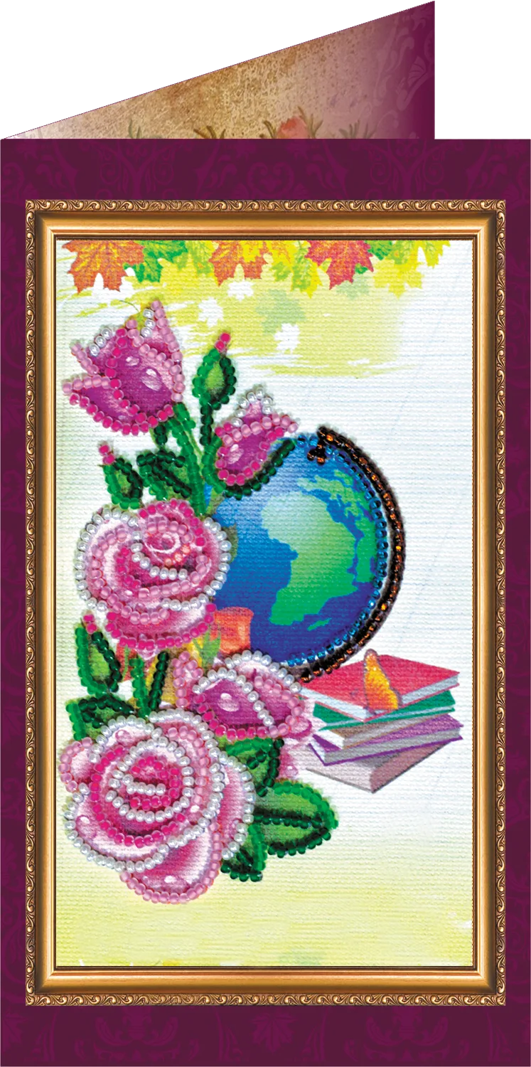 Postcards Bead Embroidery Kit Postcard Bead embroidery kit Best teacher – 2