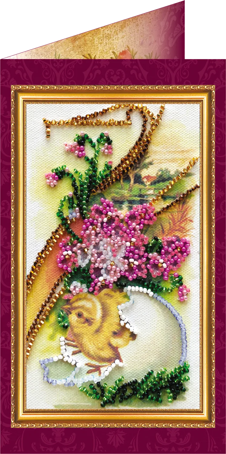 Postcards Bead Embroidery Kit Postcard Bead embroidery kit Easter – 6