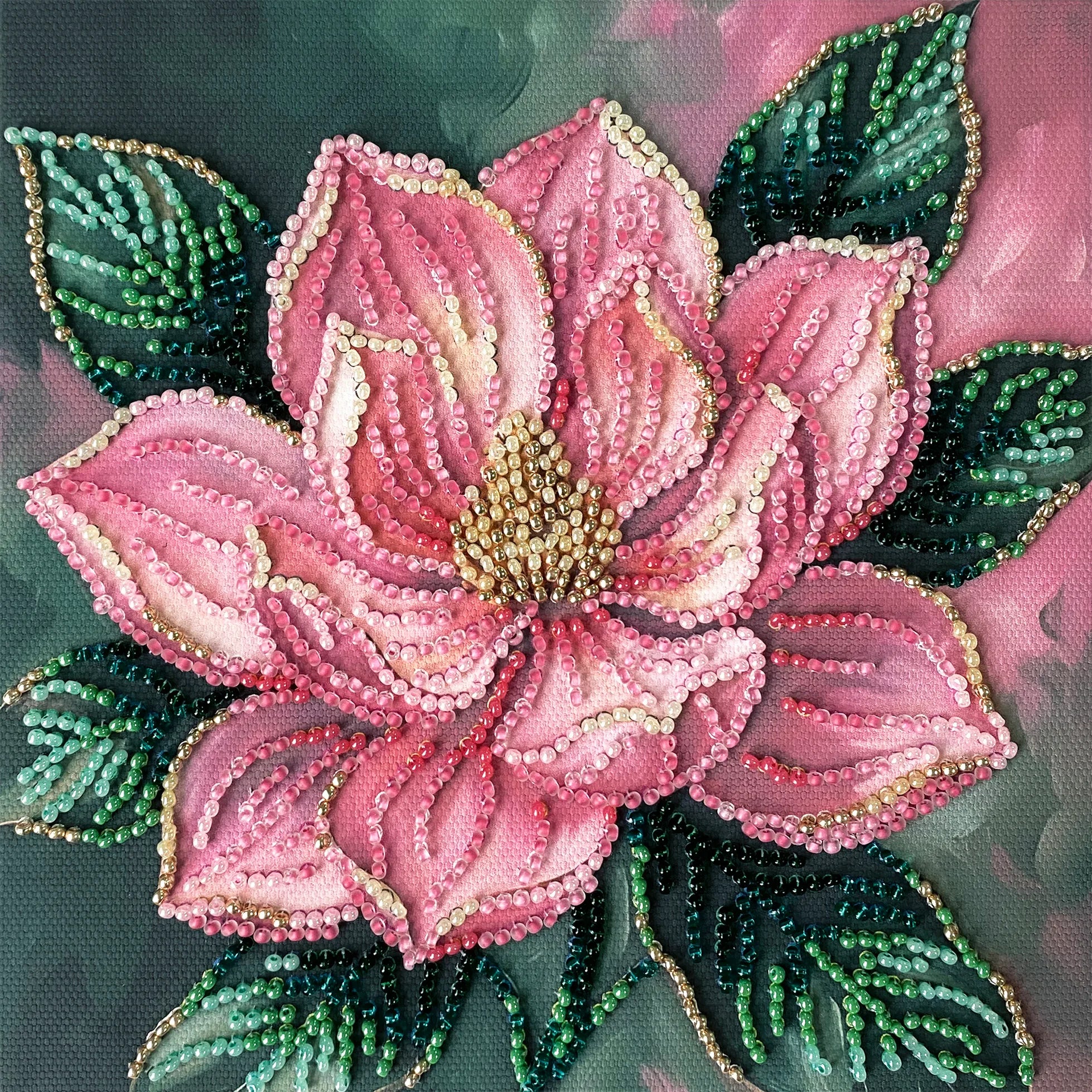 Bead Embroidery Kit Mini Bead embroidery kit Petal Kiss