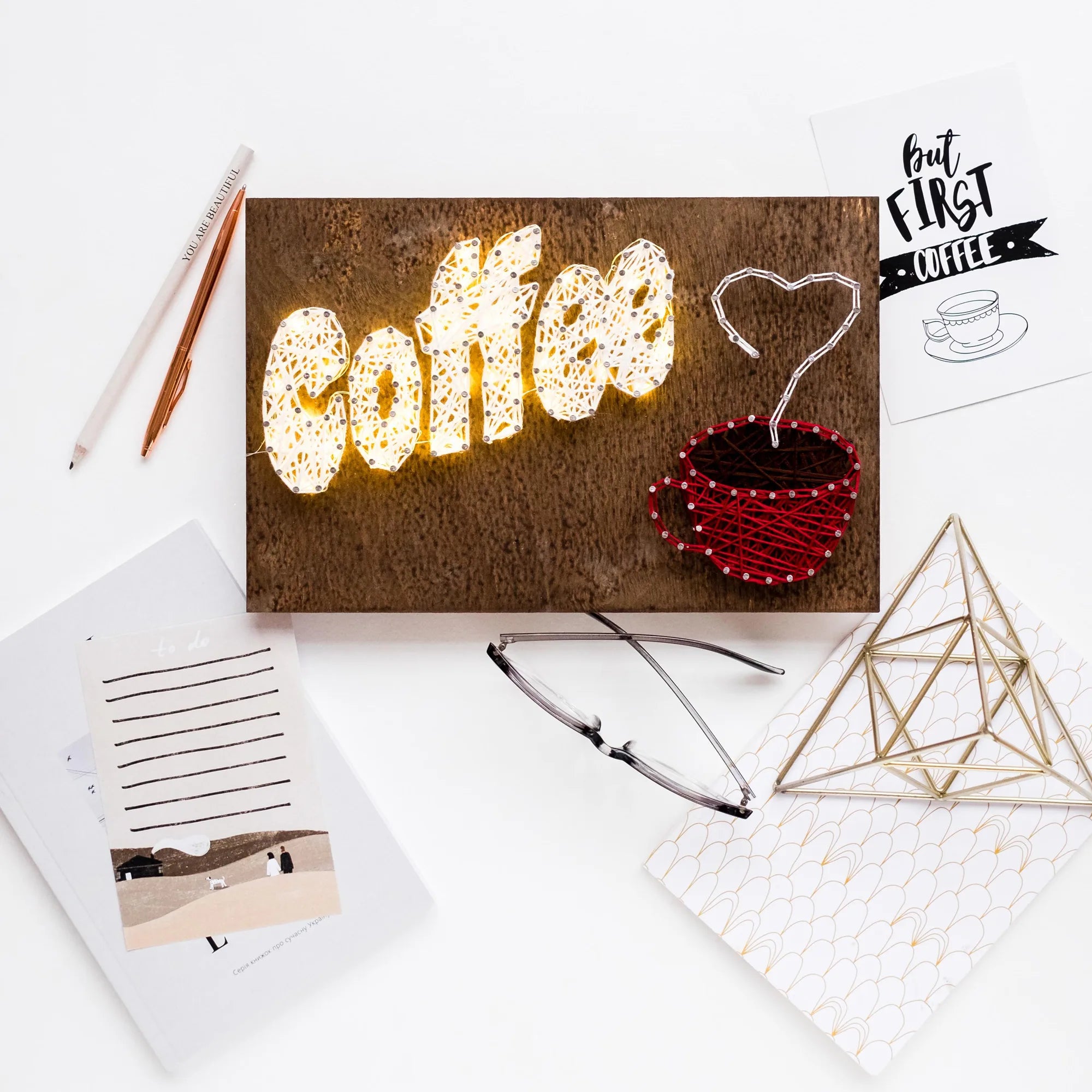 String Art Kit Creative Kit/String Art Coffee
