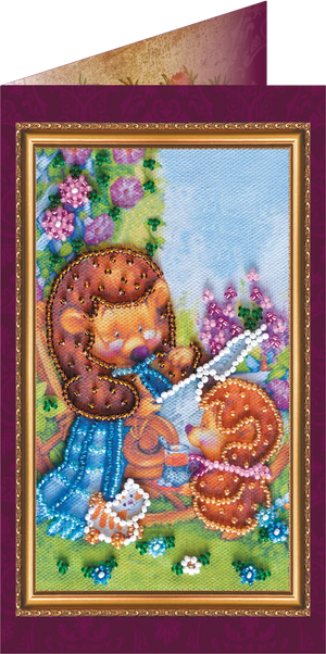Postcards Bead Embroidery Kit Dear Grandpa – 1