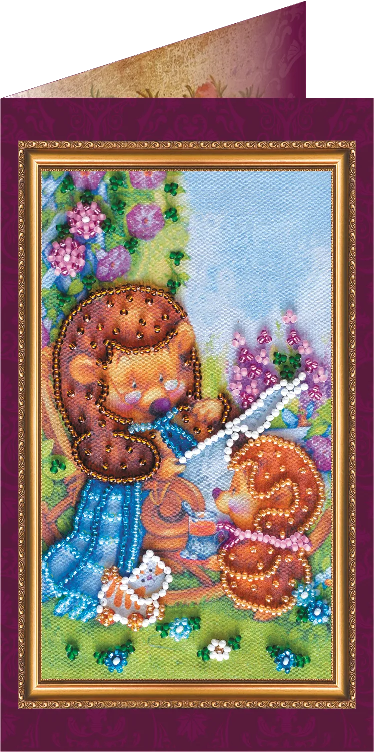 Postcards Bead Embroidery Kit Dear Grandpa – 1