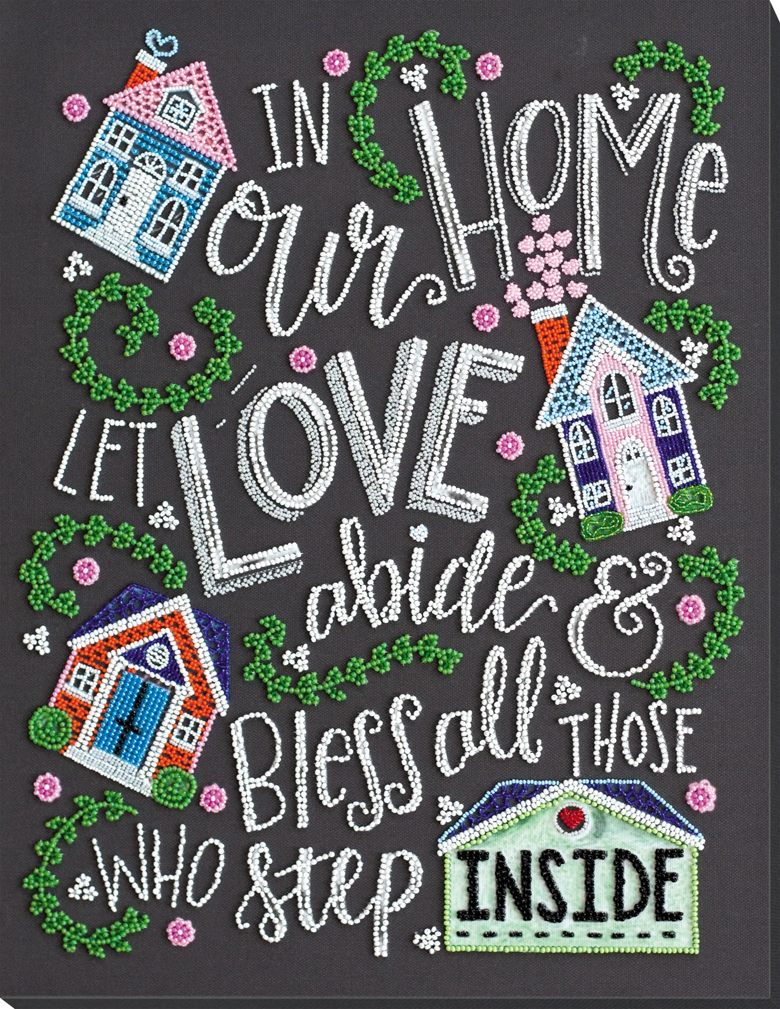 Bead Embroidery Kit Main Bead Embroidery Kit Love in the house