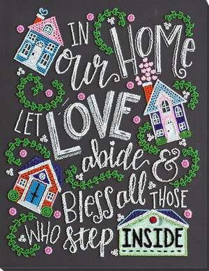 Bead Embroidery Kit Main Bead Embroidery Kit Love in the house