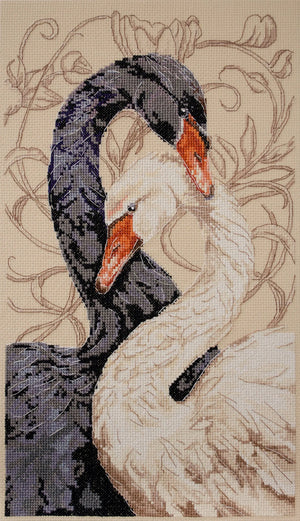 Cross Stitch Kit Cross-stitch kits Swans of love