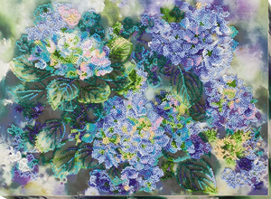 Bead Embroidery Kit Main Bead Embroidery Kit Hydrangeas