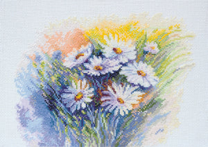 Cross Stitch Kit Cross-stitch kits Watercolour camomiles
