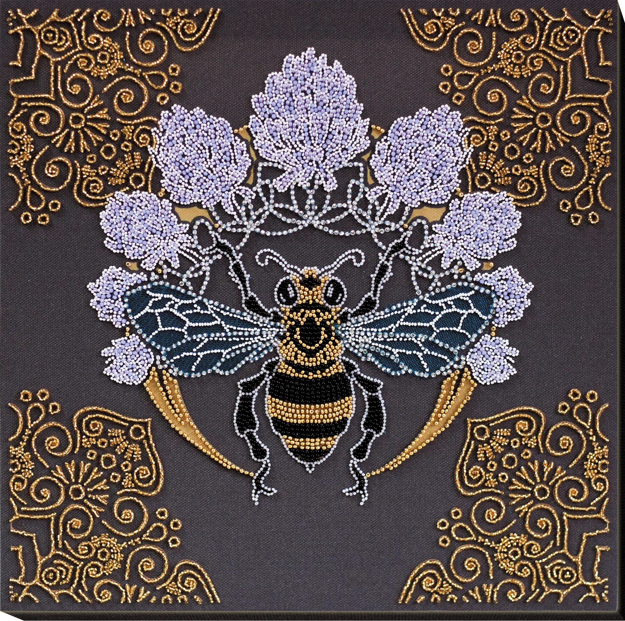 Bead Embroidery Kit Main Bead Embroidery Kit Bee in clover