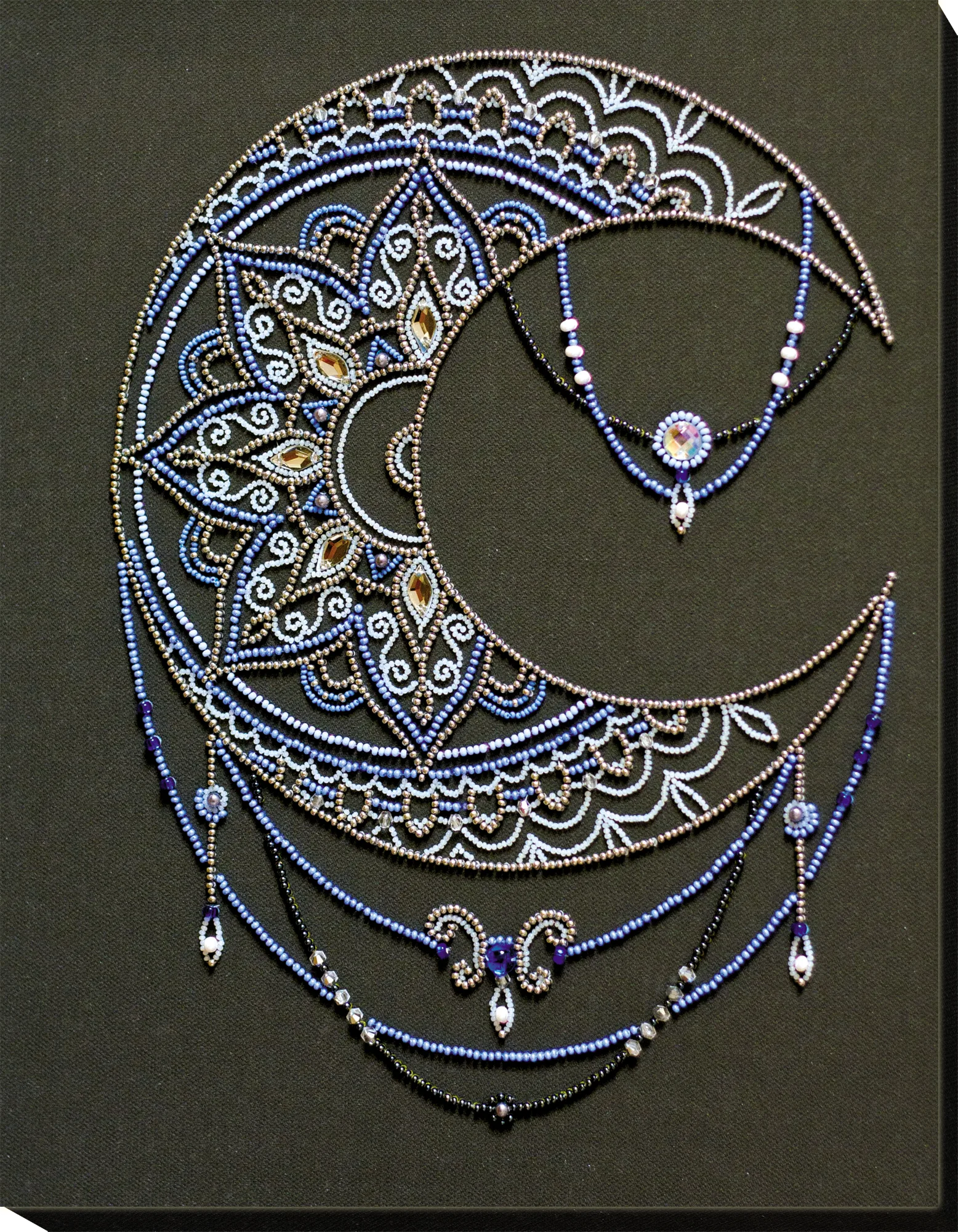 Bead Embroidery Kit Main Bead Embroidery Kit Moon pattern