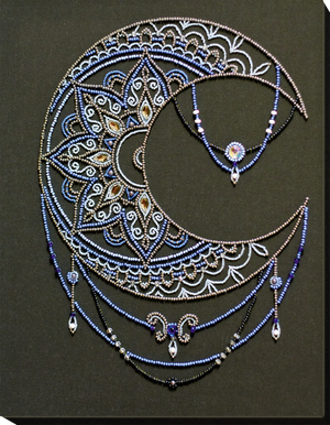 Bead Embroidery Kit Main Bead Embroidery Kit Moon pattern
