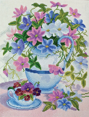 Cross Stitch Kit Cross-stitch kits Clematis in jug