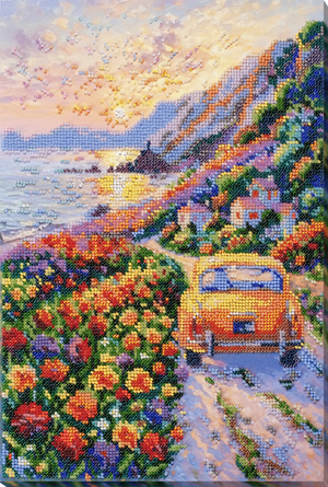 Bead Embroidery Kit Main Bead Embroidery Kit Twilight Over the Sea