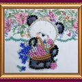 Magnets Bead Embroidery Kit Magnets Bead embroidery kit Bear and Forget-me-not