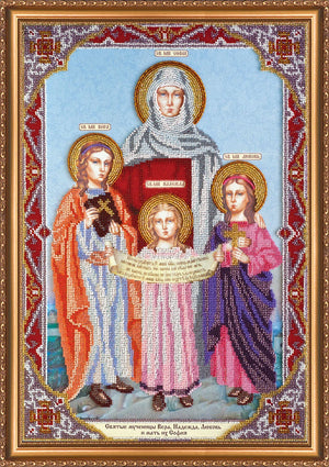 Bead Embroidery Kit Main Bead Embroidery Kit St.Vera, Nadegda, Lubov and their Mother Sophia