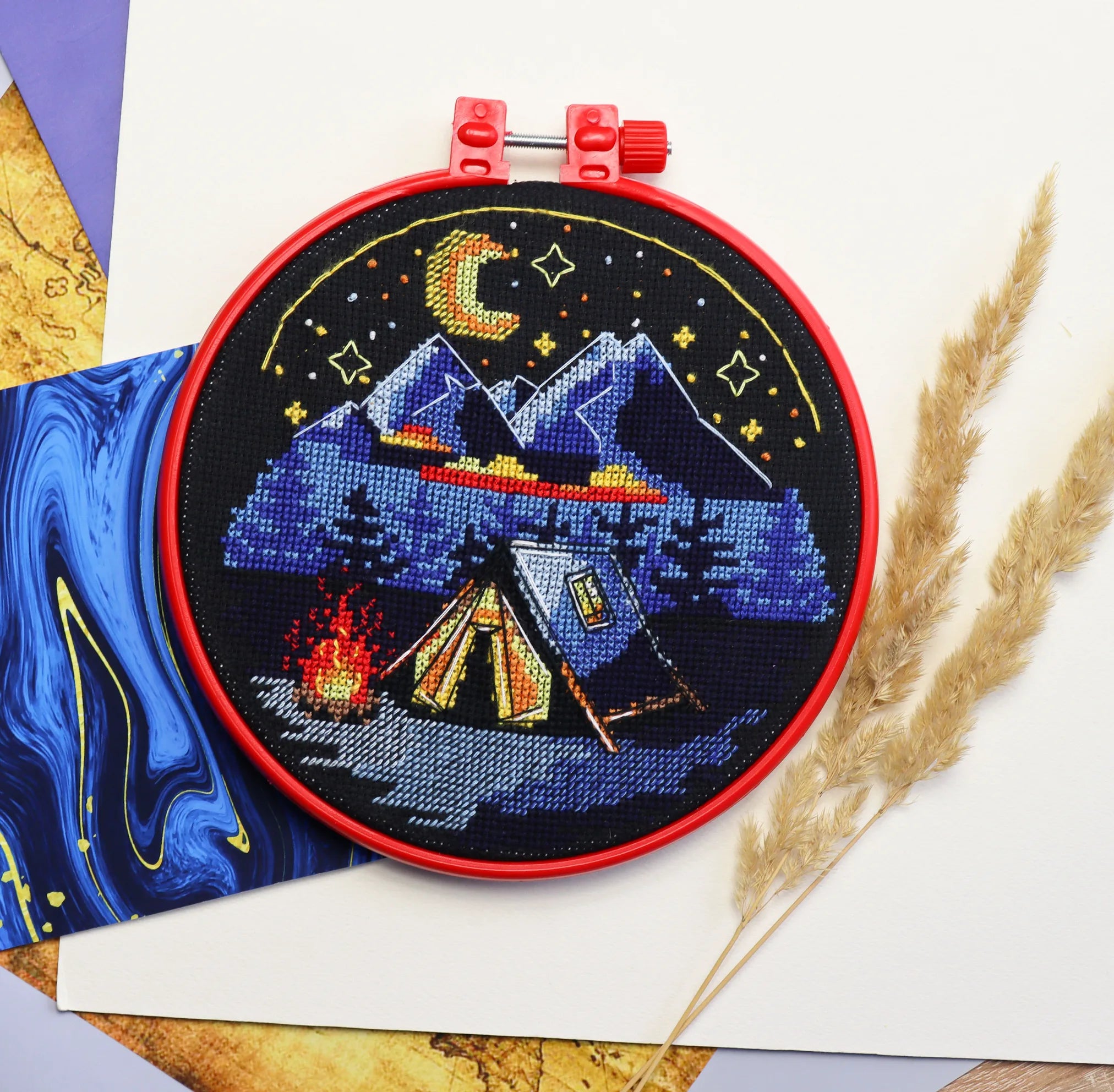 Cross Stitch Kit Cross-stitch kits Around the campfire