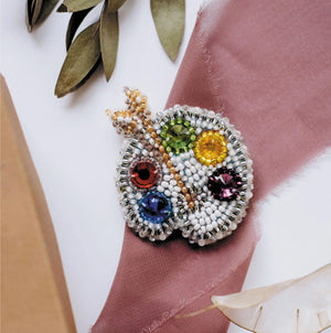 Brooch Embroidery Kit Decoration Palette