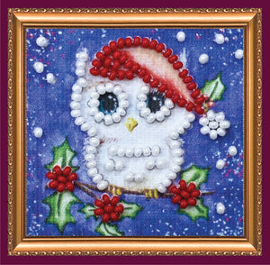 Magnets Bead Embroidery Kit Mini Magnets Bead embroidery kit Little owl and mistletoe