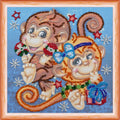 Bead Embroidery Kit Mini Bead embroidery kit Cheer monkeys