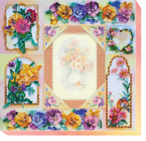 Photo Frame Bead Embroidery Kit Photo frame kit for bead embroidery Photo frame kit for bead embroidery "Floral story"