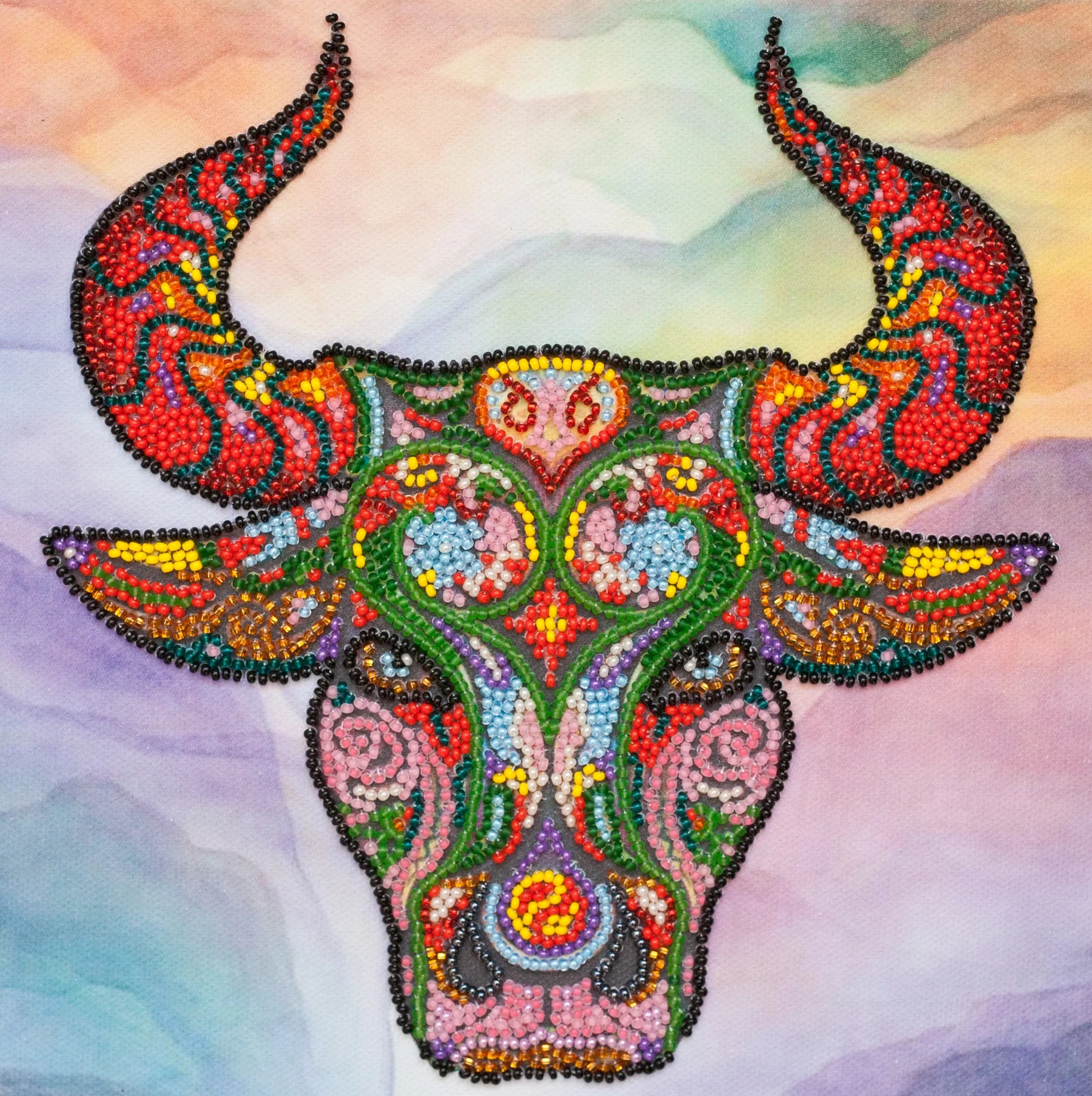 Bead Embroidery Kit Mid-sized bead embroidery kit Bull