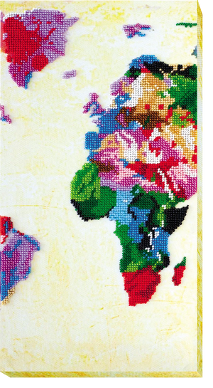 Bead Embroidery Kit Main Bead Embroidery Kit World map - 2