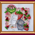 Magnets Bead Embroidery Kit Magnets Bead embroidery kit Kittens in strawberry