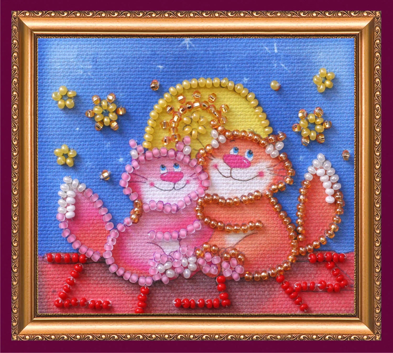 Magnets Bead Embroidery Kit Magnets Bead embroidery kit Roof love