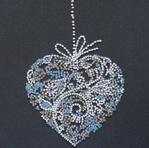 Bead Embroidery Kit Mini Bead embroidery kit Lace heart