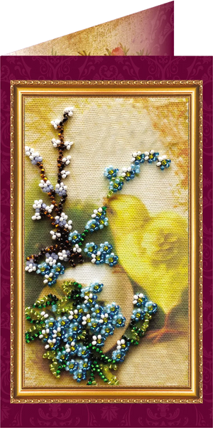 Postcards Bead Embroidery Kit Postcard Bead embroidery kit Easter – 1