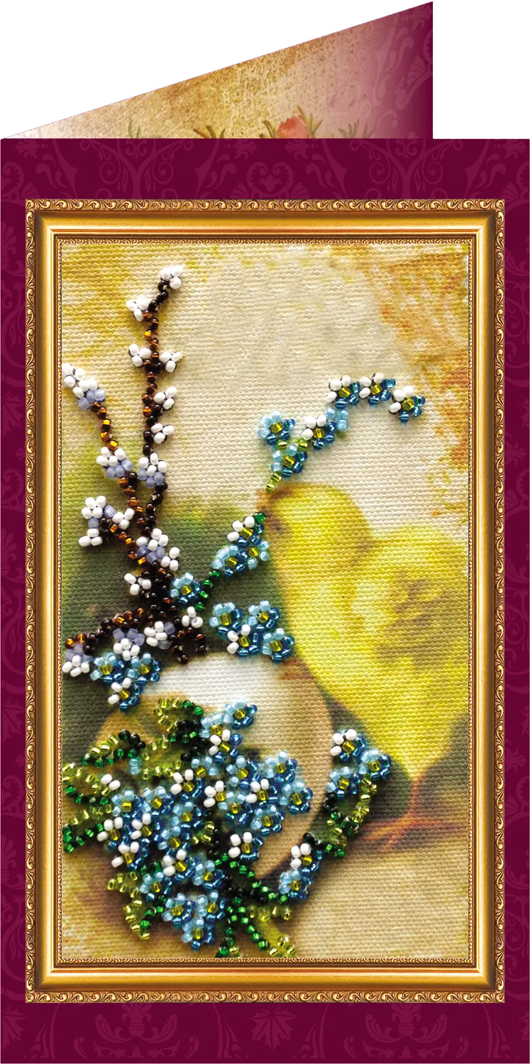 Postcards Bead Embroidery Kit Postcard Bead embroidery kit Easter – 1