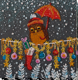 Bead Embroidery Kit Mid-sized bead embroidery kit Owl's gift