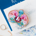 Brooch Embroidery Kit Decoration Orchid