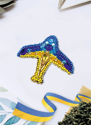 Brooch Embroidery Kit Decoration "Mriya" is indestructible