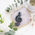 Brooch Embroidery Kit Decoration Treble clef