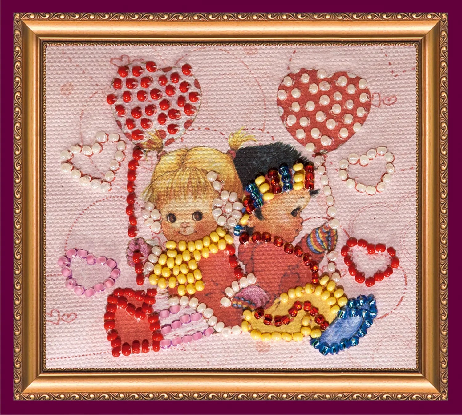 Magnets Bead Embroidery Kit Magnets Bead embroidery kit Hearts